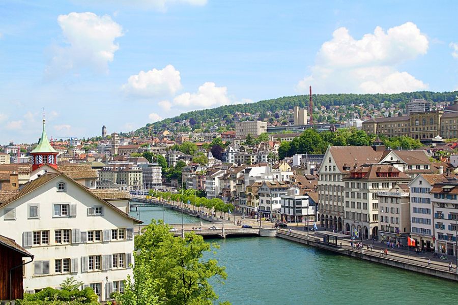 Zurich's Old Town is full of medieval buildings