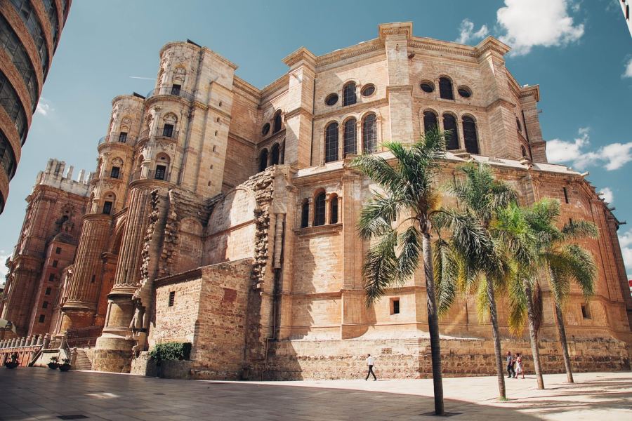 One of the cathedral's towers is not finished