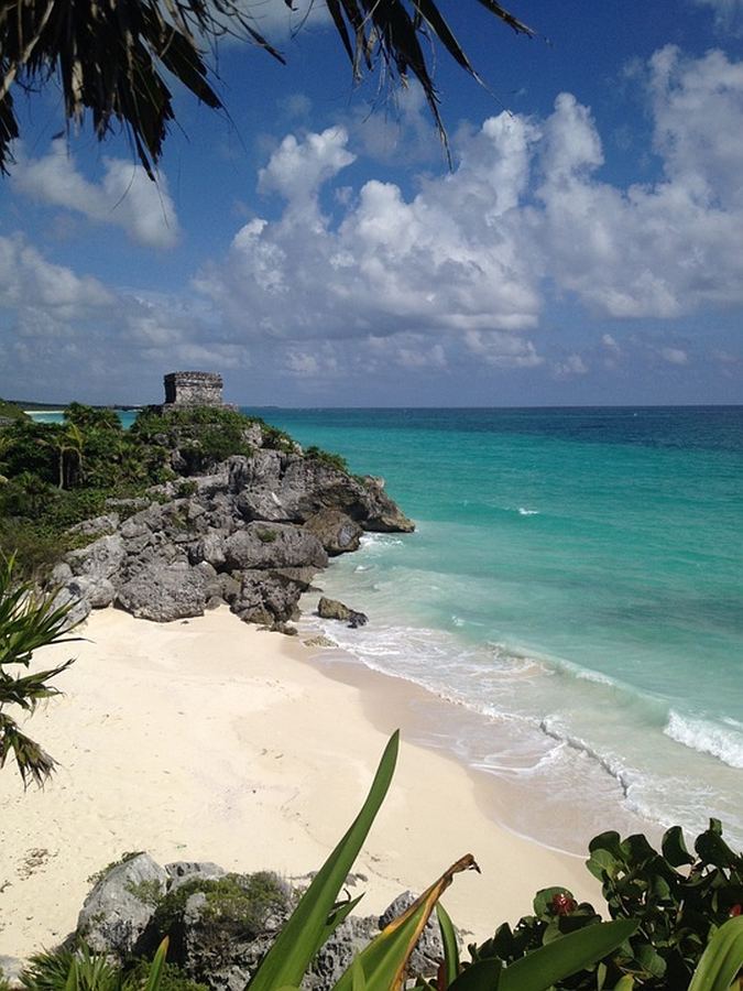 One of the most beautiful beaches on the Mayan Riviera is at Tulum