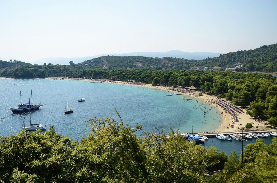 Best-known beach in Skiathos