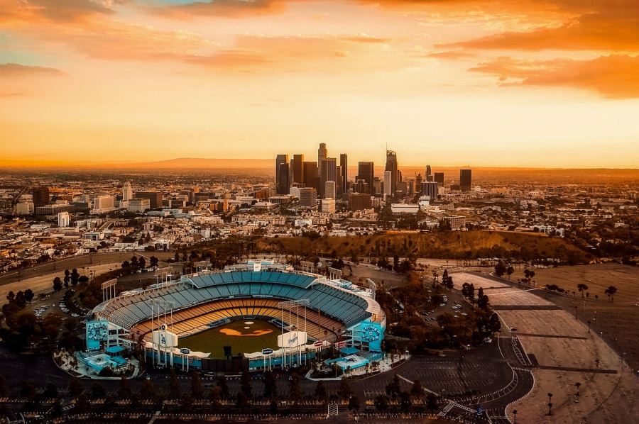 Famous stadium in Los Angeles