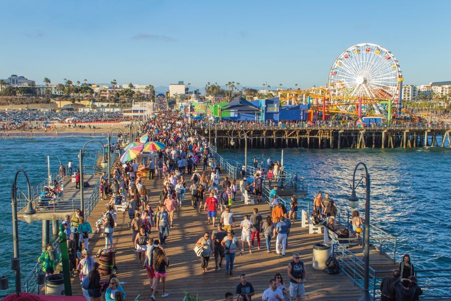 The pier is an entertainment centre