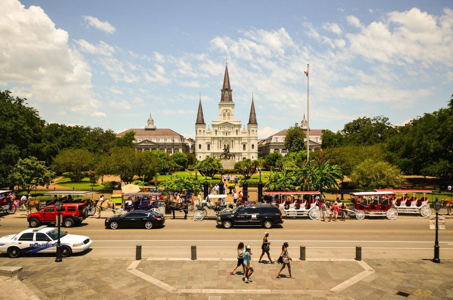 Jackson Square with its magnificent cathedral