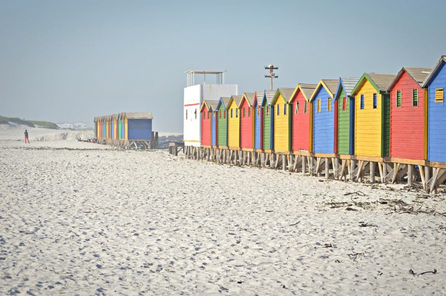 The colorful bathhouses date back to the Victorian era.