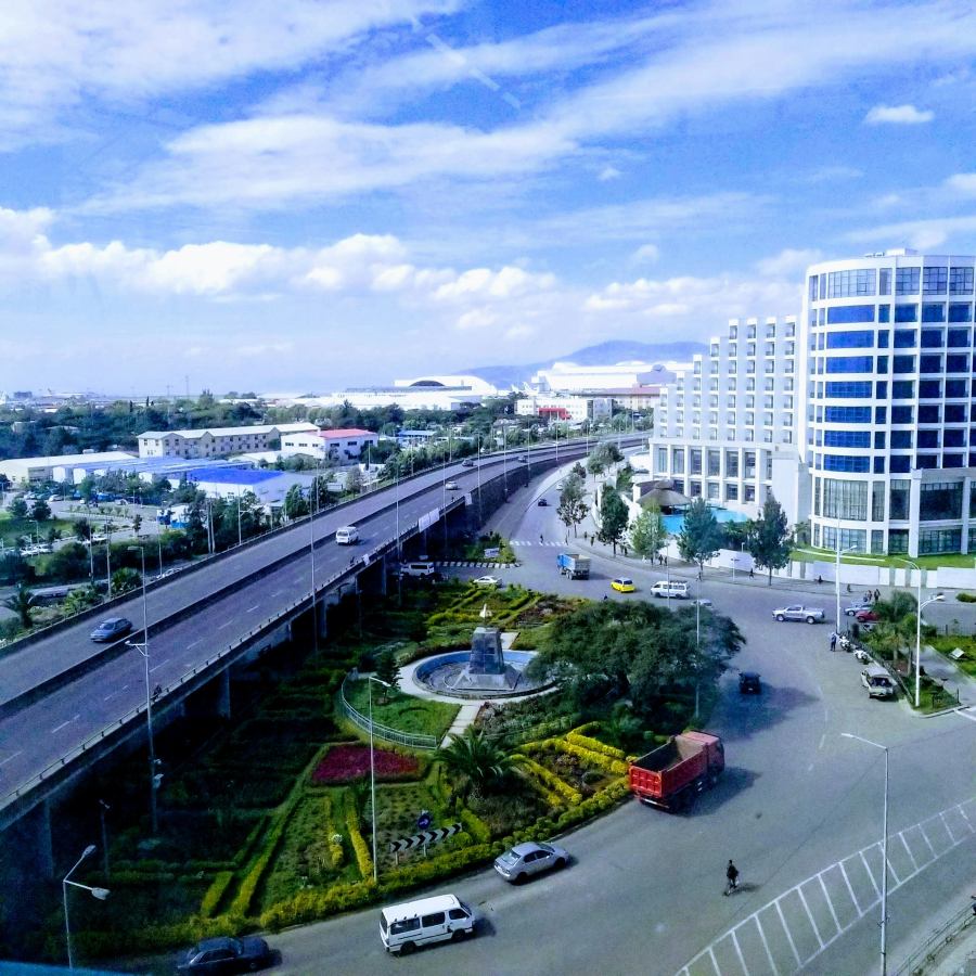 The access road from the airport is a symbol of modernity