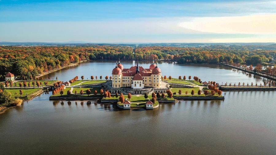 A beautiful castle in a beautiful setting