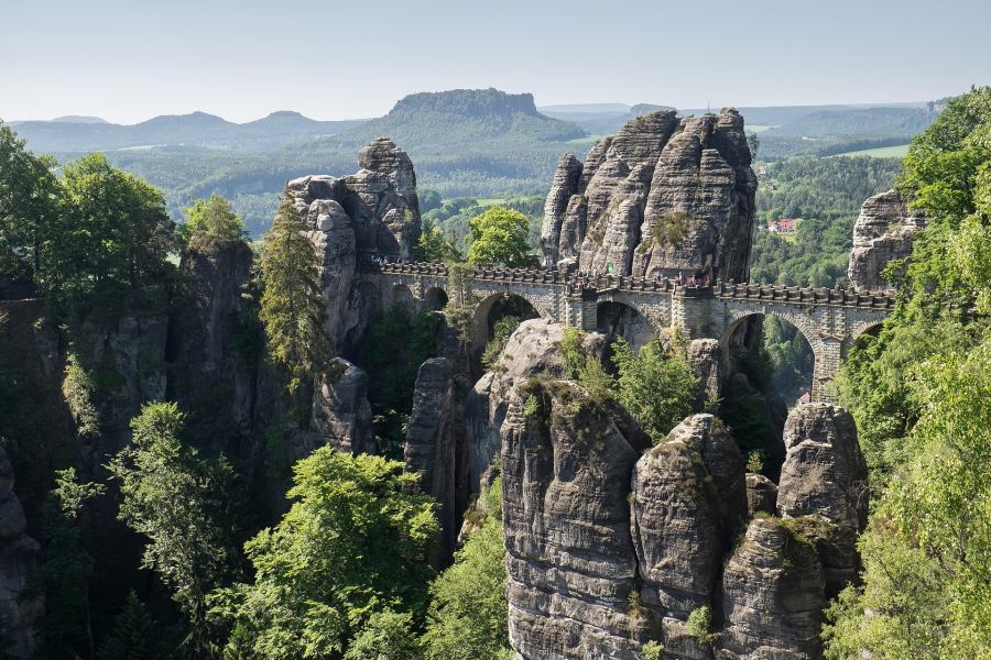 The Bastei Bridge is the most famous part of the park