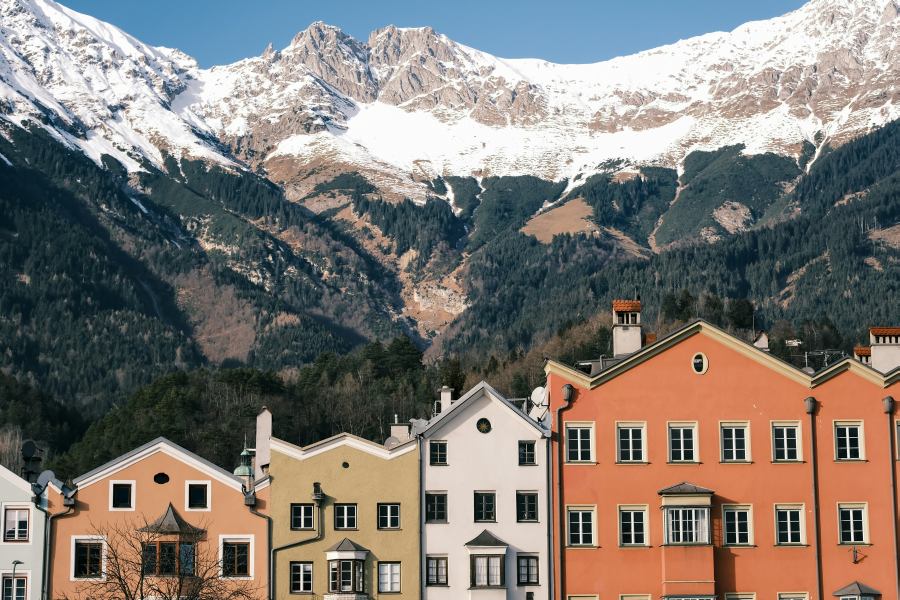 This monumental mountain rises behind Innsbruck
