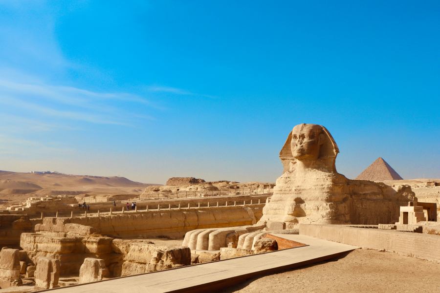 The pyramids are located on the outskirts of the city
