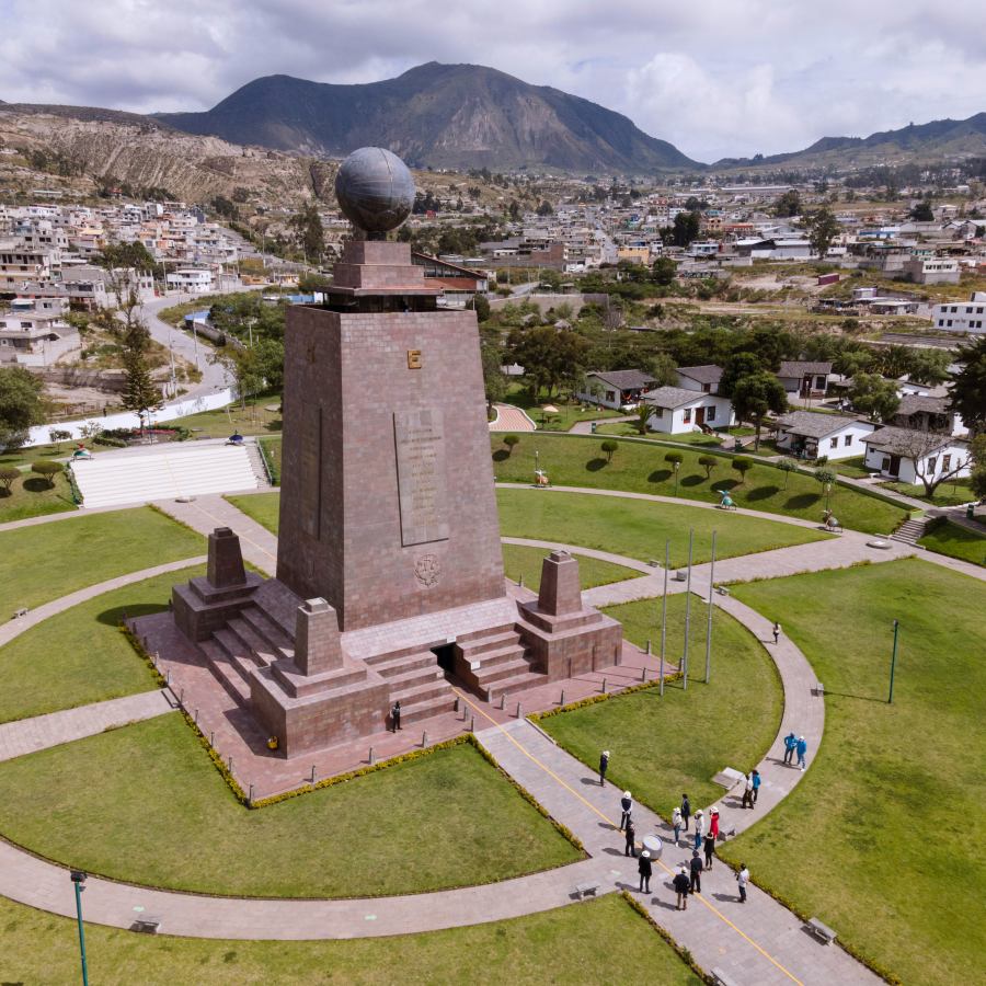 The equator runs not far from the capital