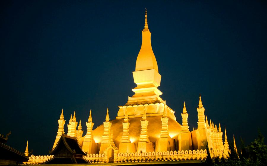 The main shrine in Vientiane